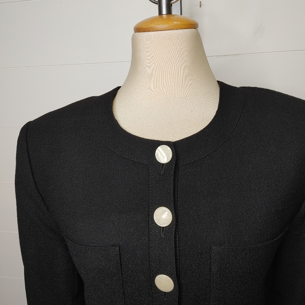 Vintage Miss V Valentino Pleated Hem Jacket Size 12 - Picture 3 of 15